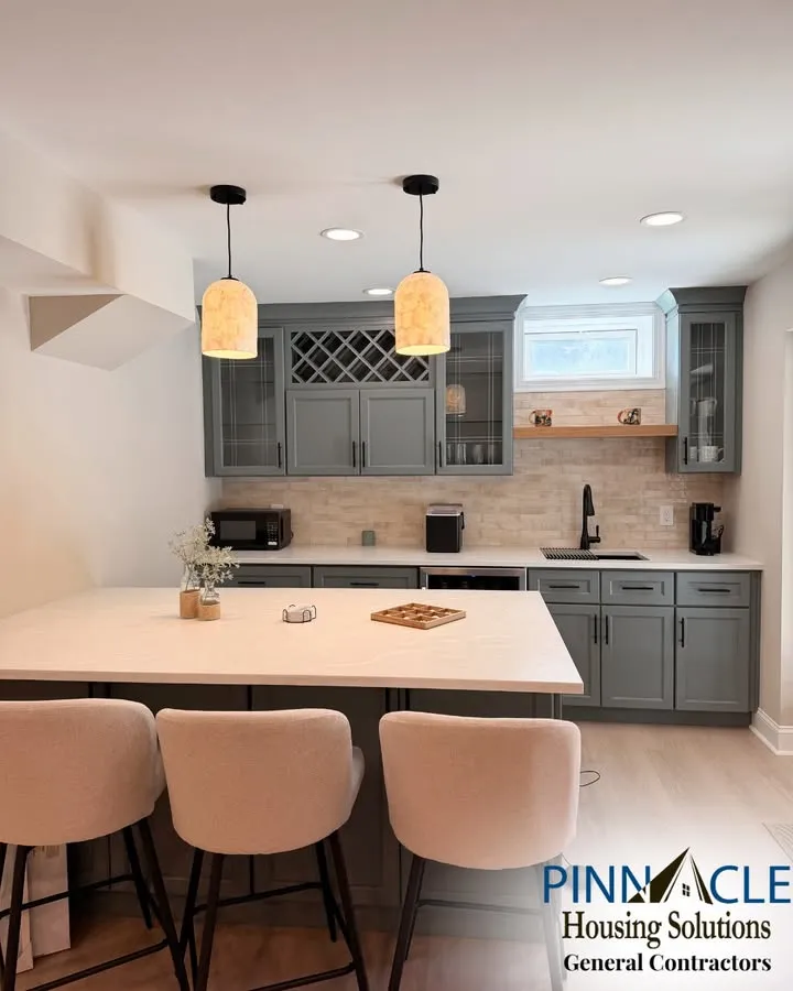 Basement Remodel with Bar in Inniscrone Avondale Chester County, PA
