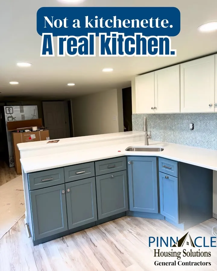 Basement Suite Remodel with Kitchen and Bath, Chester County PA