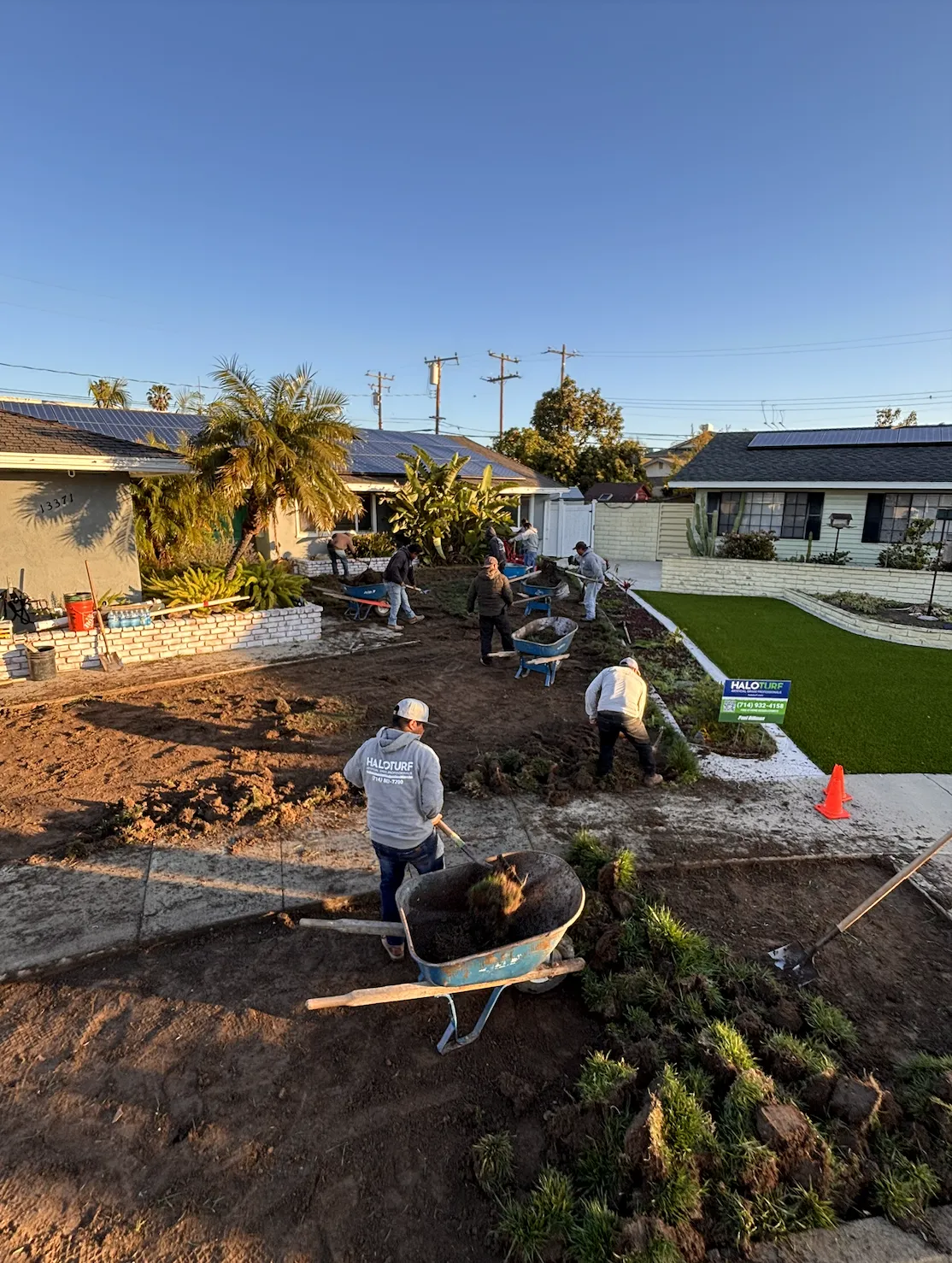 Beautiful Front Yard Turf & Paver Installation - Apache Junction, Arizona