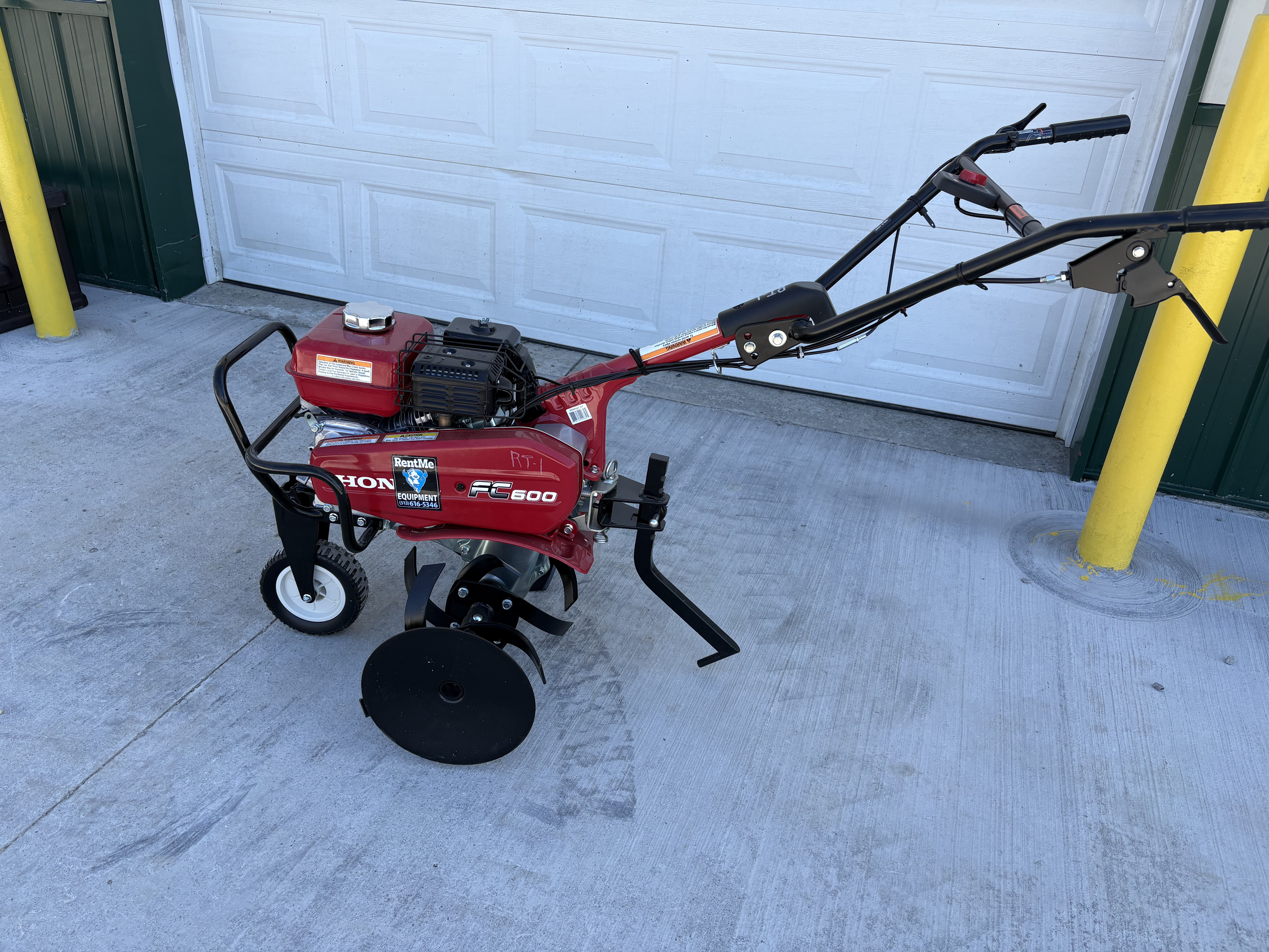 Gas-powered rototiller available for rental at RentMe Equipment in Cincinnati Ohio