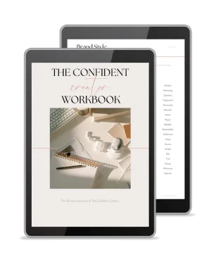 confident creator workbook mockup