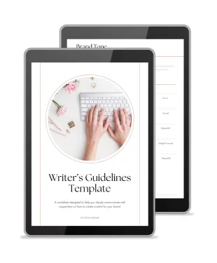 writer's guidelines template