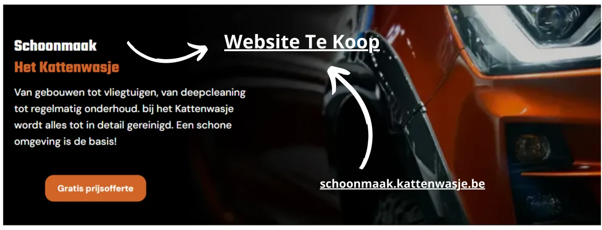 Schoonaak.kattenwasje.be website te koop banner.