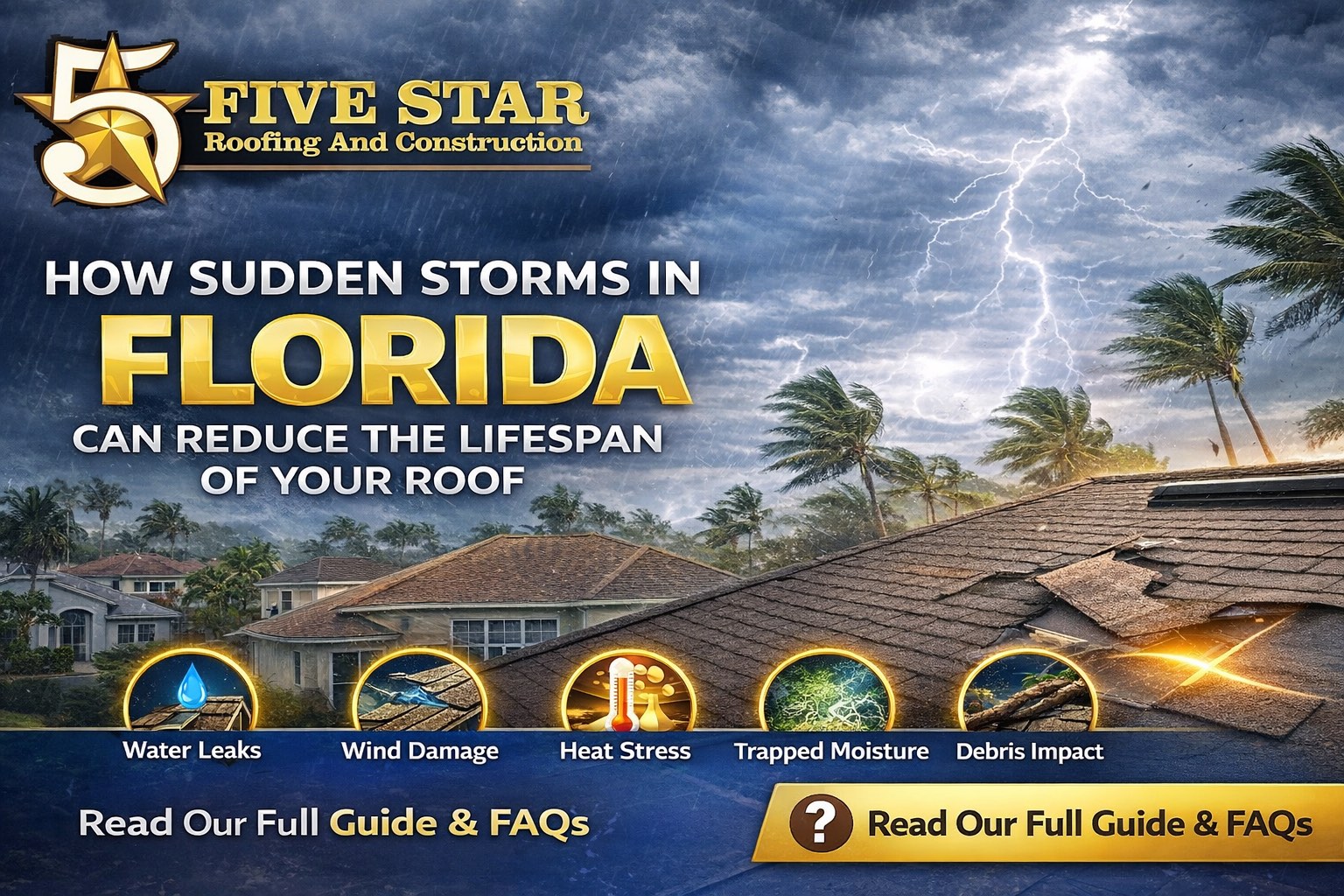 How Sudden Storms in Florida Can Reduce the Lifespan of Your Roof