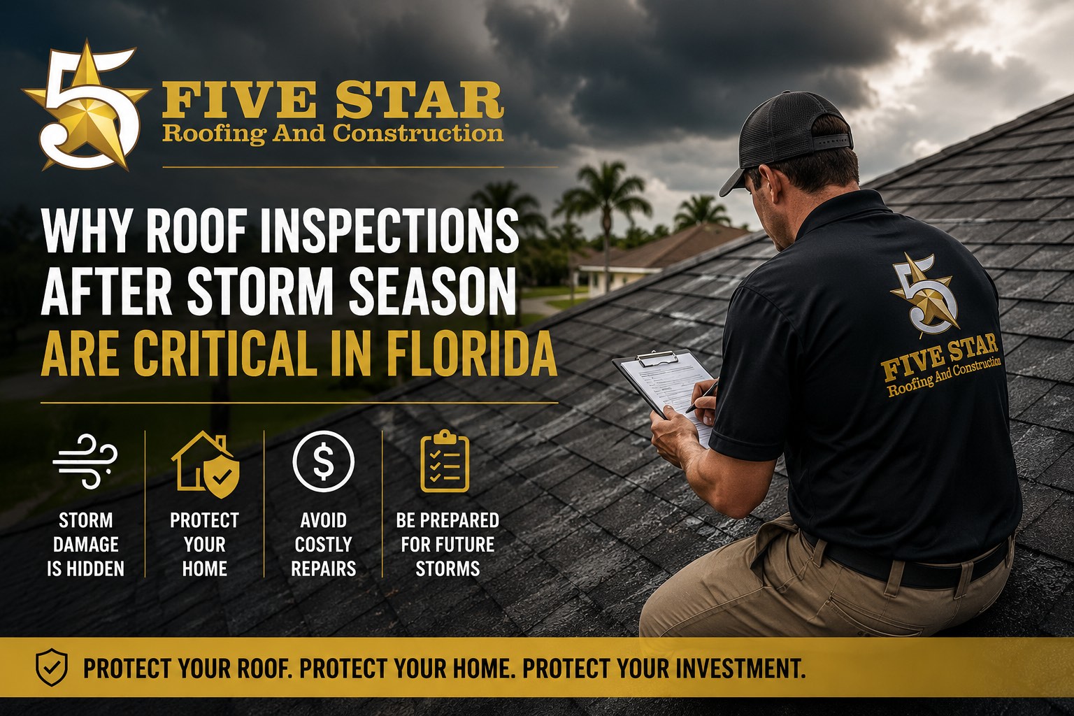 Why Roof Inspections After Storm Season Are Critical in Florida