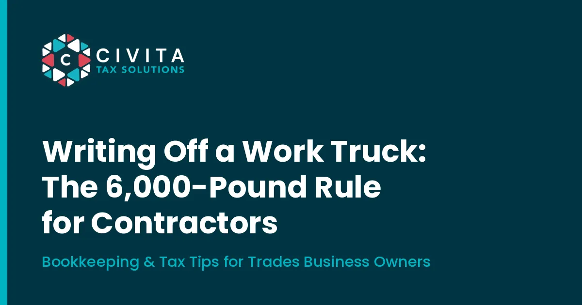 Writing Off a Work Truck: The 6,000-Pound Rule for Contractors