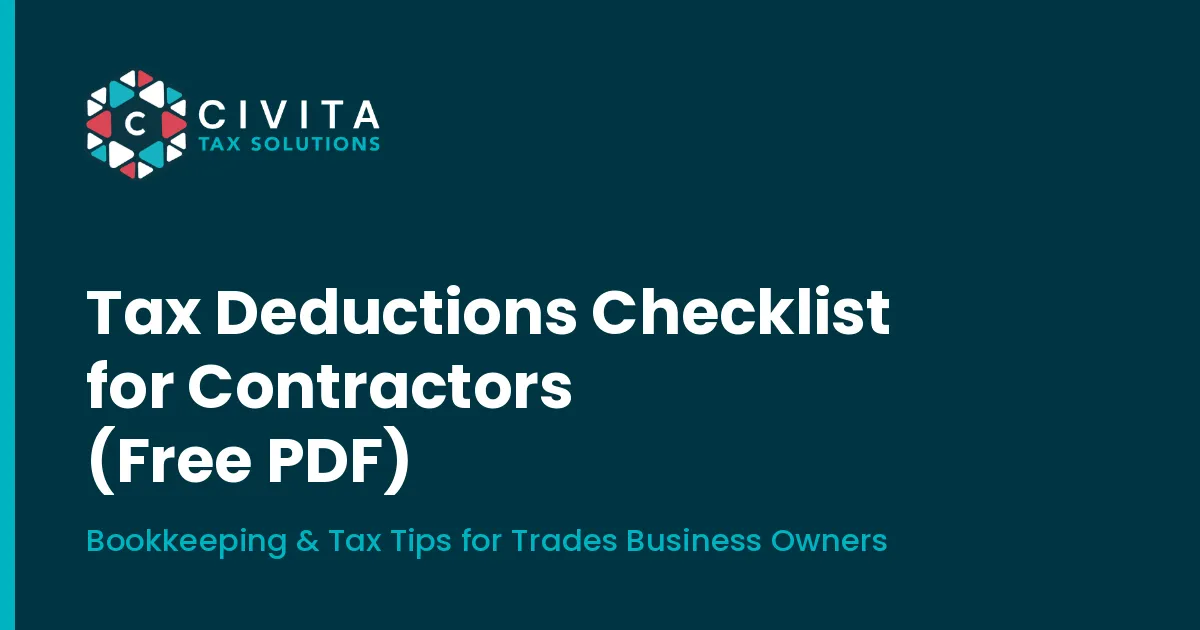 Small Business Tax Deductions Checklist for Contractors (Free PDF)