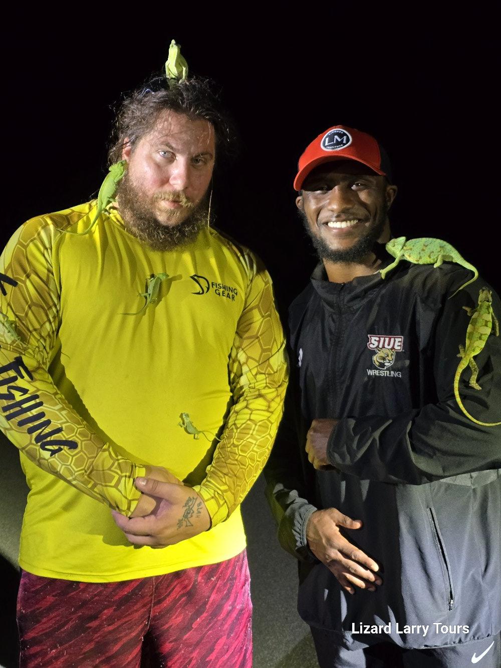 lizard with guide in Miami