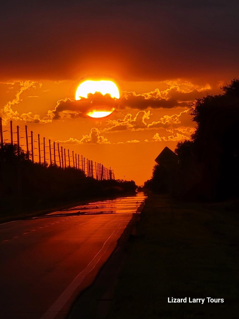 Sunset eco nature walk in Miami wetlands