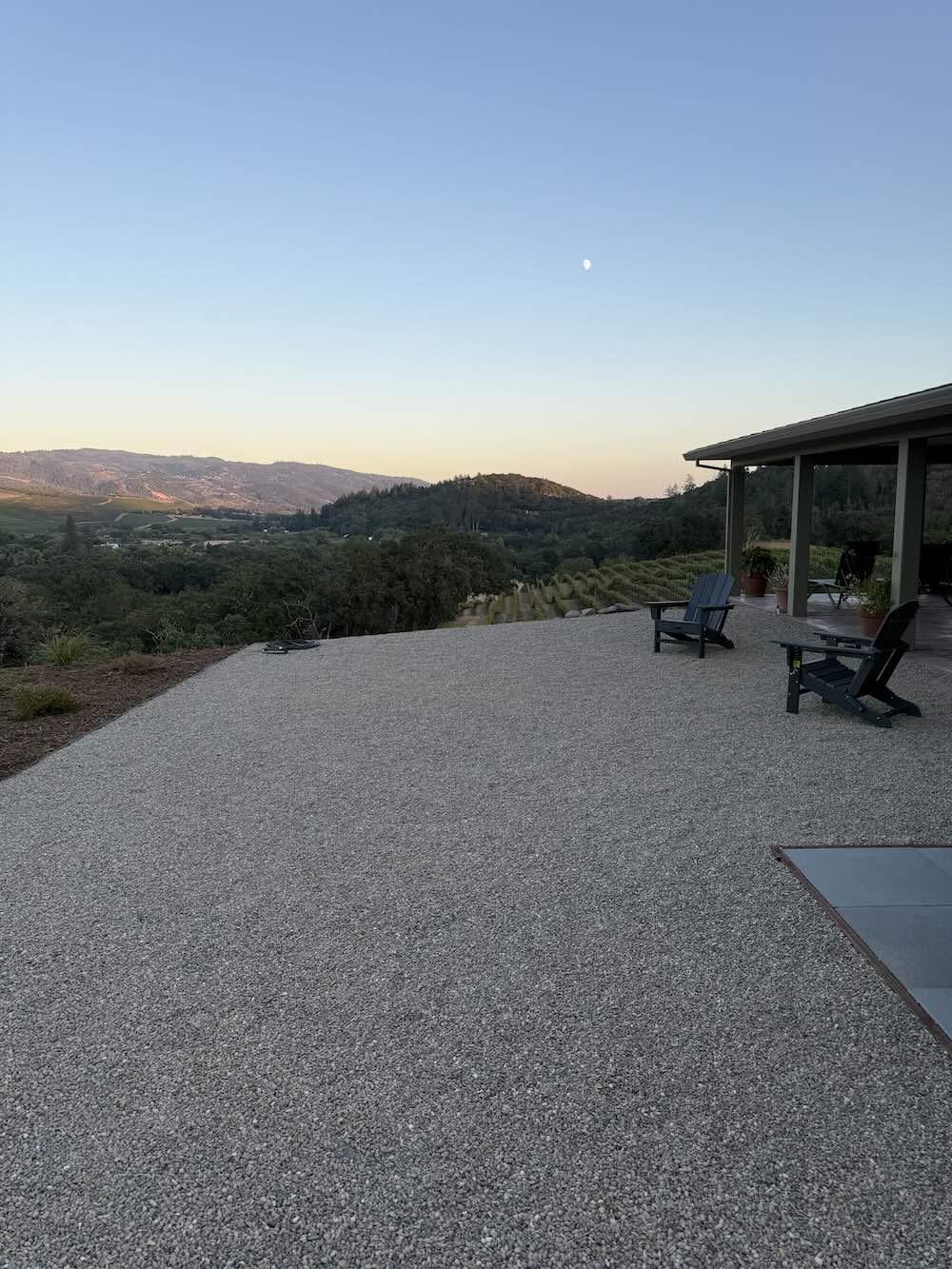 A petaluma backyard patio and new plants install with a designated eating area - Wine Country Landscaping
