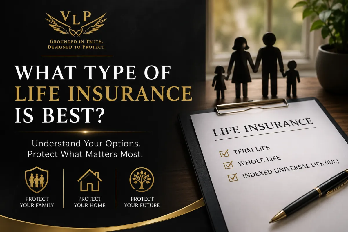 What Type of Life Insurance Is Best? Comparison of term life insurance, whole life insurance, and indexed universal life insurance for families seeking financial protection.