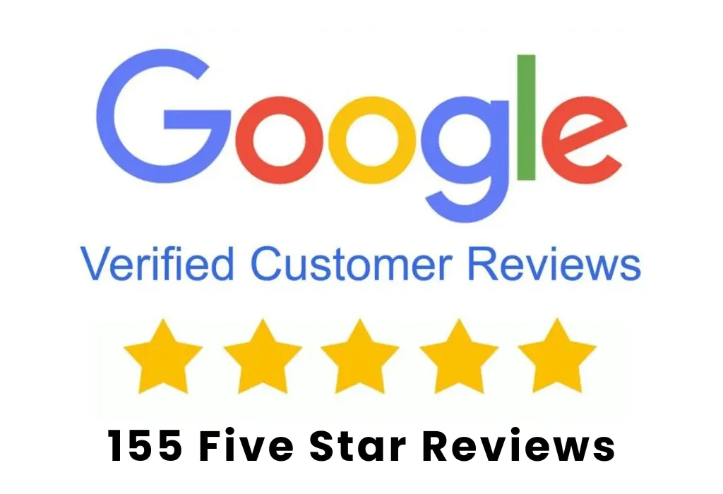 155 five star google reviews