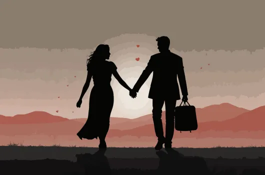 woman sitting on bench over viewing mountain