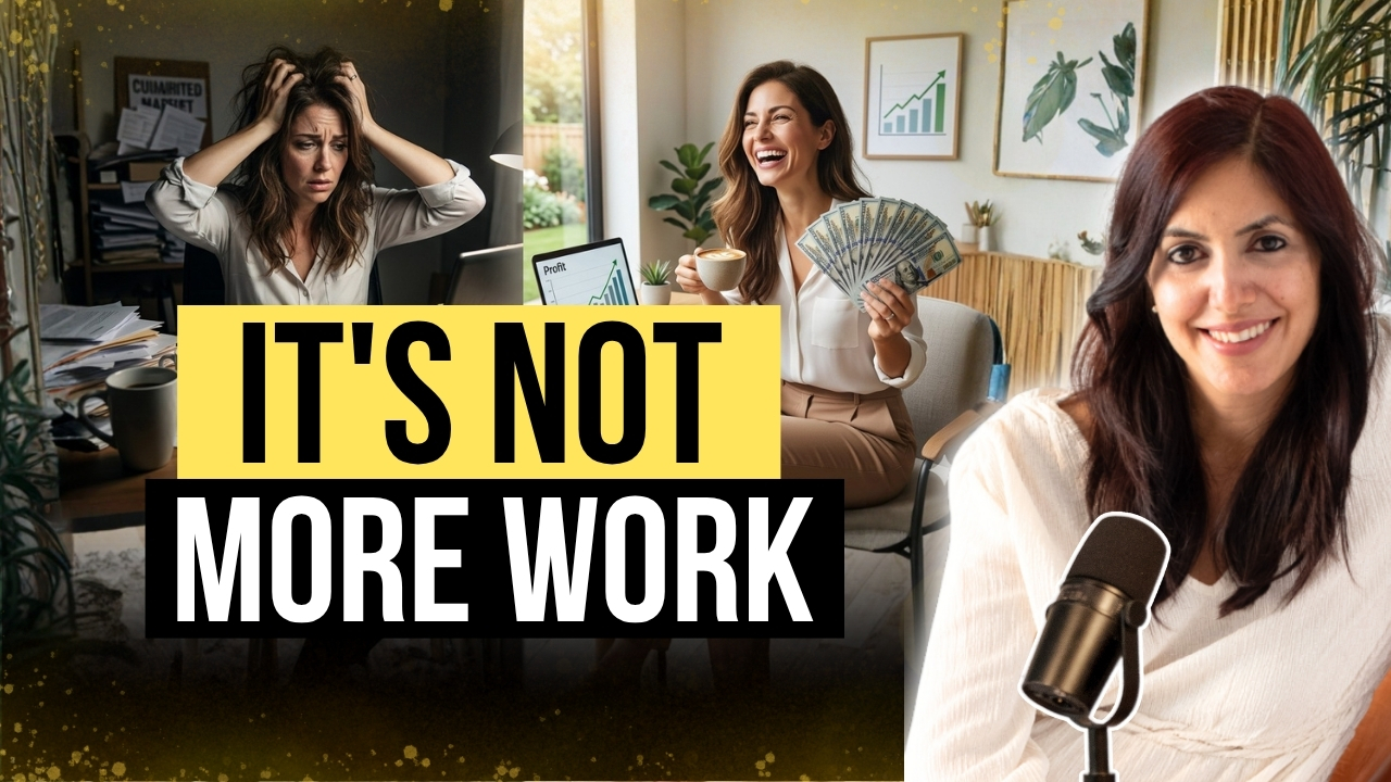 Female business growth coach explaining how to scale from 5k to 20k months without working harder