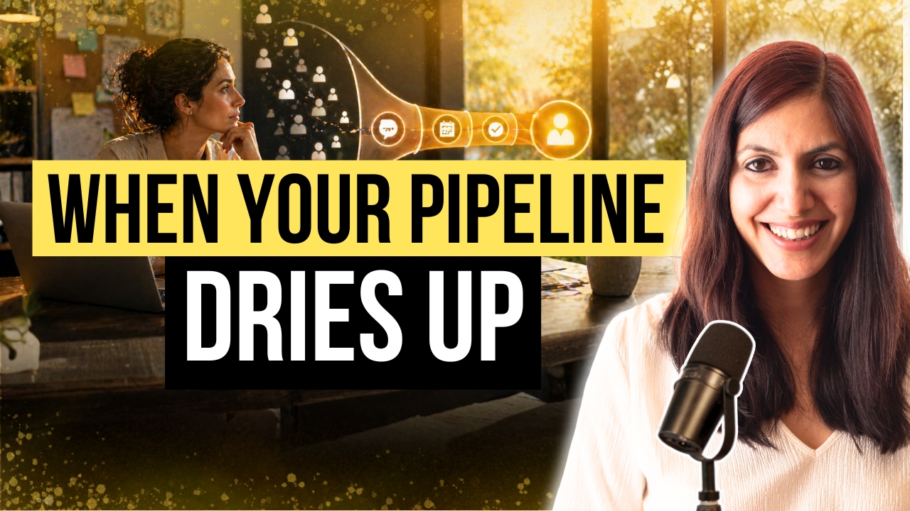 Business growth coach explaining how to fix inconsistent client pipelines and improve sales conversion in service businesses