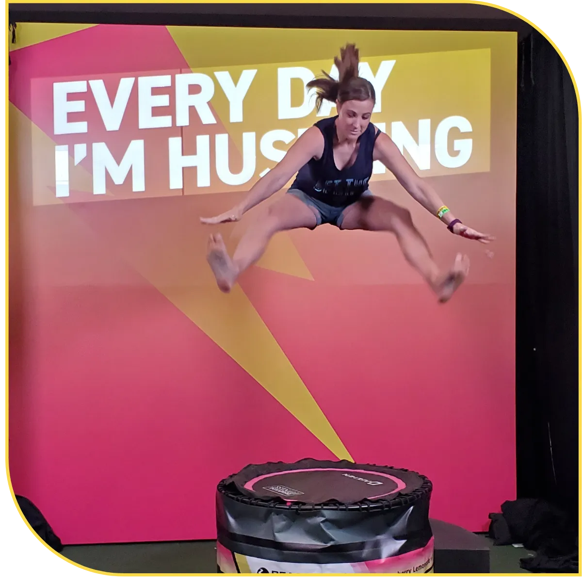 brittany silva jumping on a trampoline 