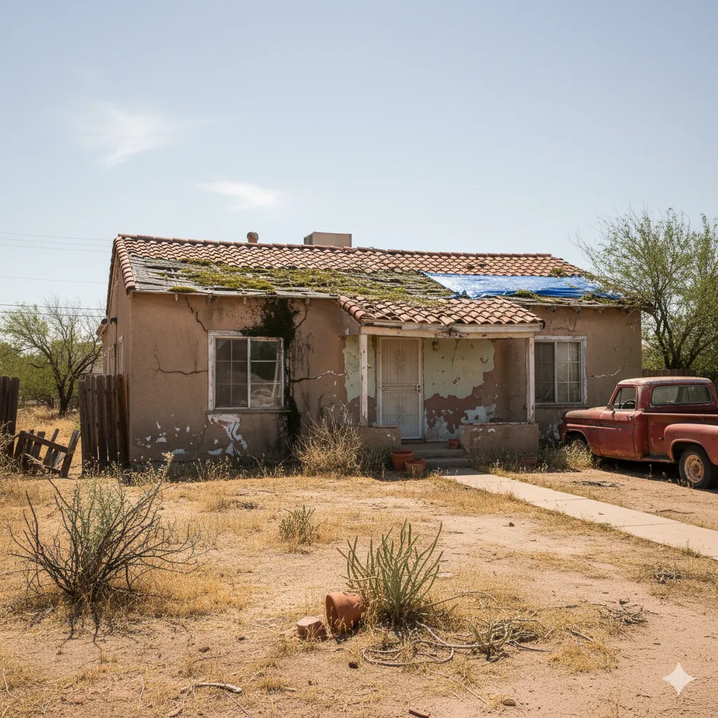 a rendering of a modern house with palm trees