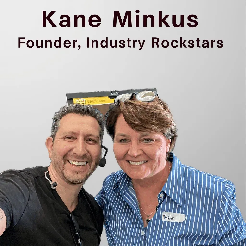 Robin Whitley with Kane Minkus, founder of Industry Rockstars
