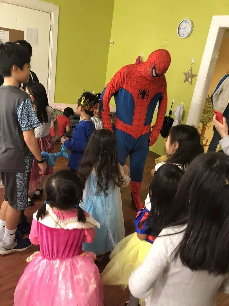 Spiderman with kids