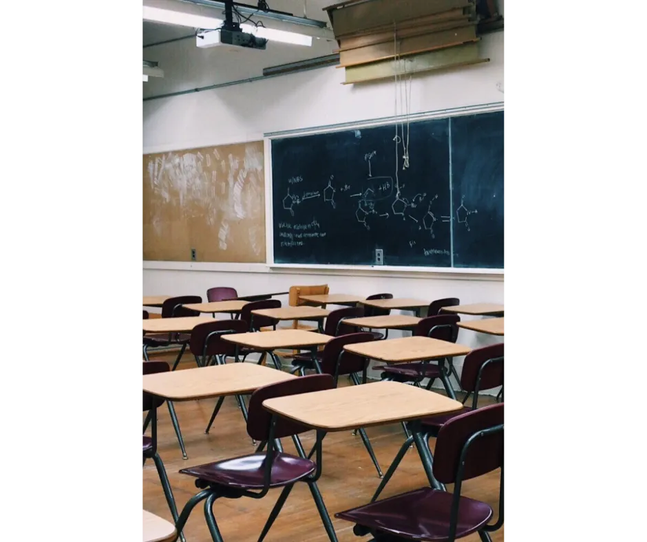 empty classroom in public schools