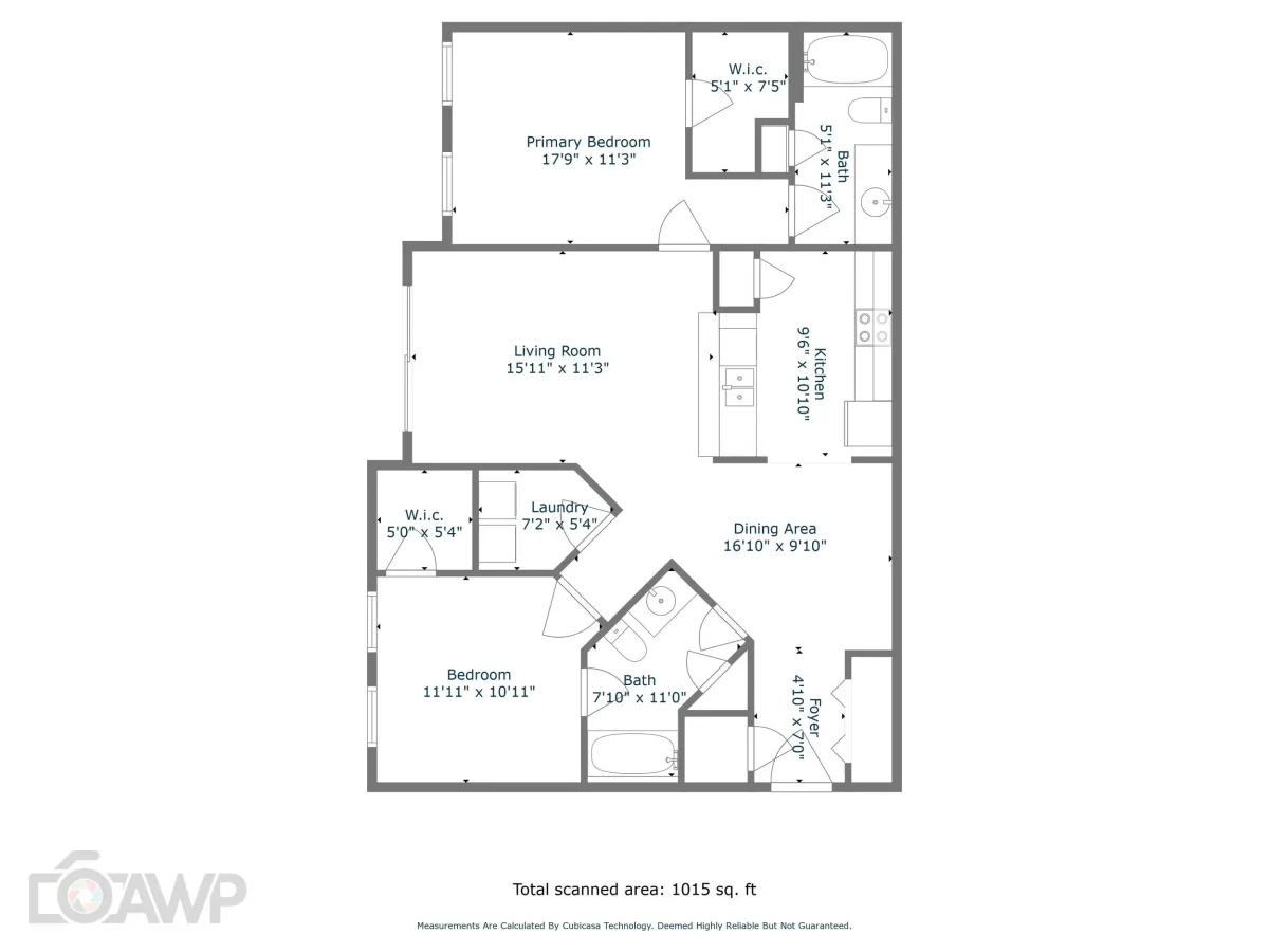 floor plan with measurements