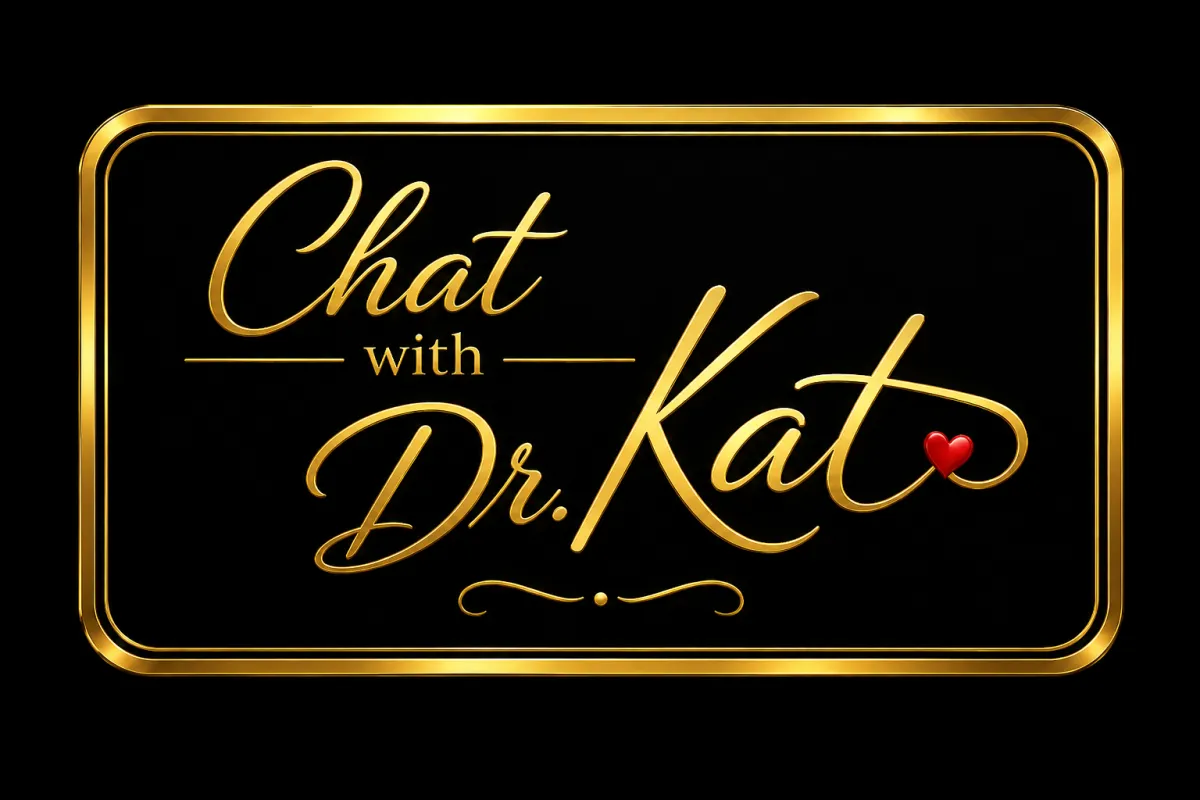 Dr. Kat with inspirational It Starts and Ends with You backdrop