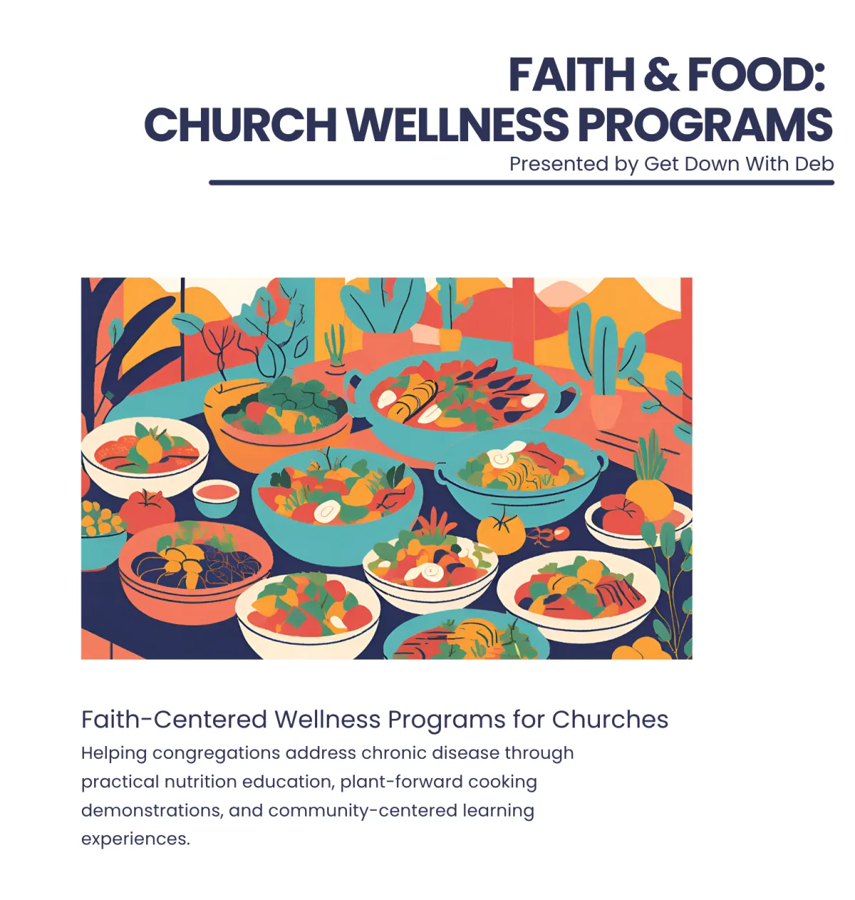 A healthy faith community engaging in fellowship and learning