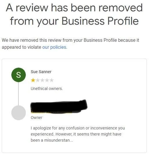 1Star Review Removal