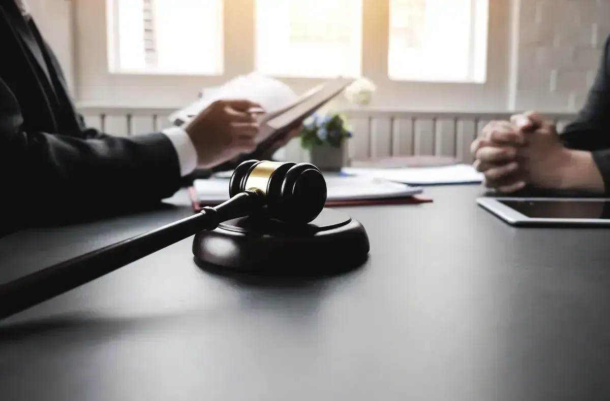 Gavel on a desk symbolizing legal advice or dealing with eviction and broken leases.
