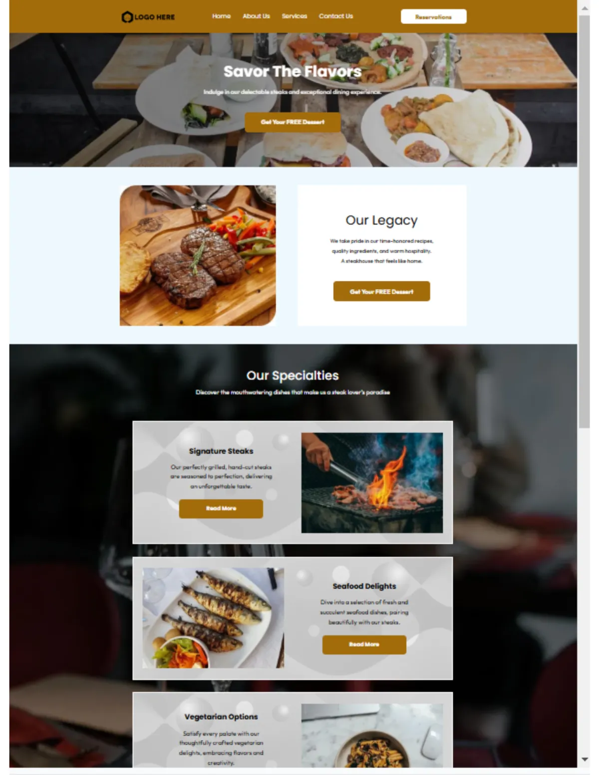 Example of Food Industry Website