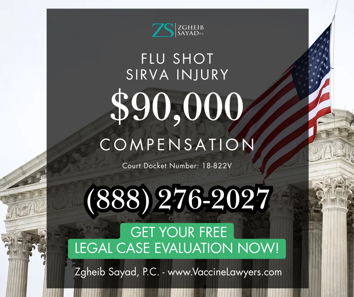 $90,000 Flu Shot SIRVA Injury Compensation Lawyers - Our experienced lawyers have secured millions of dollars in vaccine injury compensations