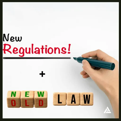 Image of New Regulations and new and old law on wood blocks.  