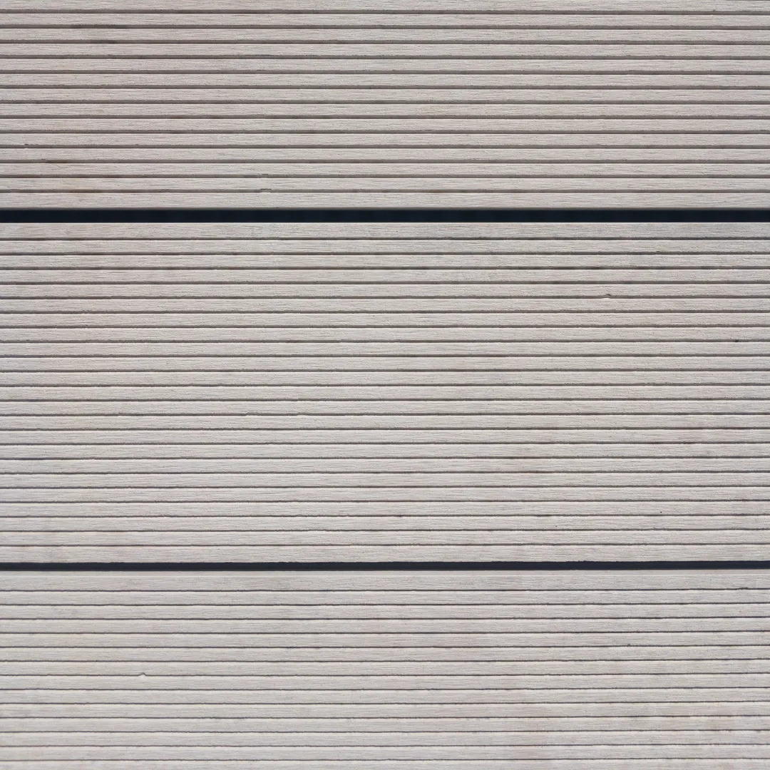 Composite decking used for outdoor deck construction