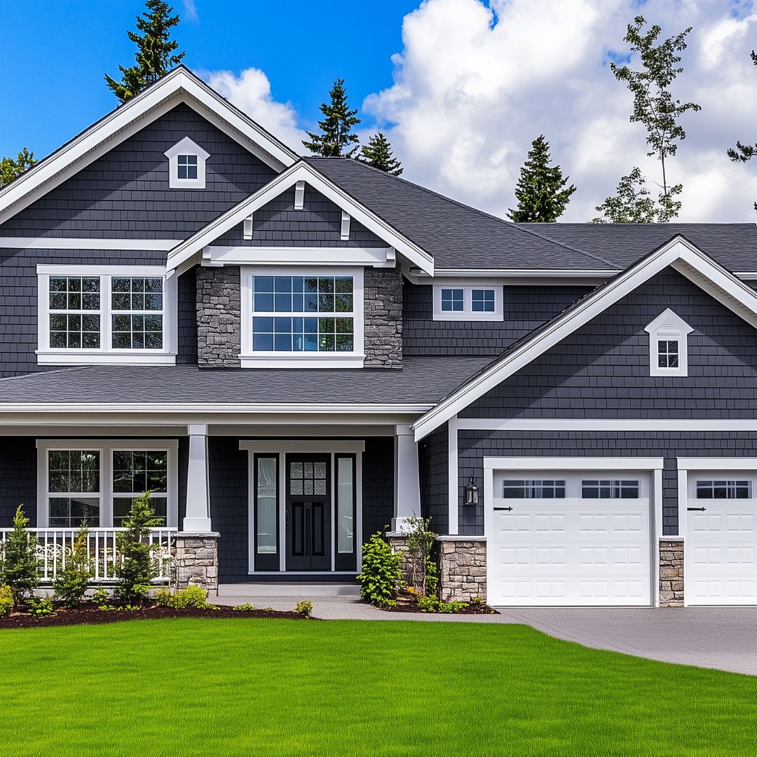 Exterior trim and accent painting for residential home improvement