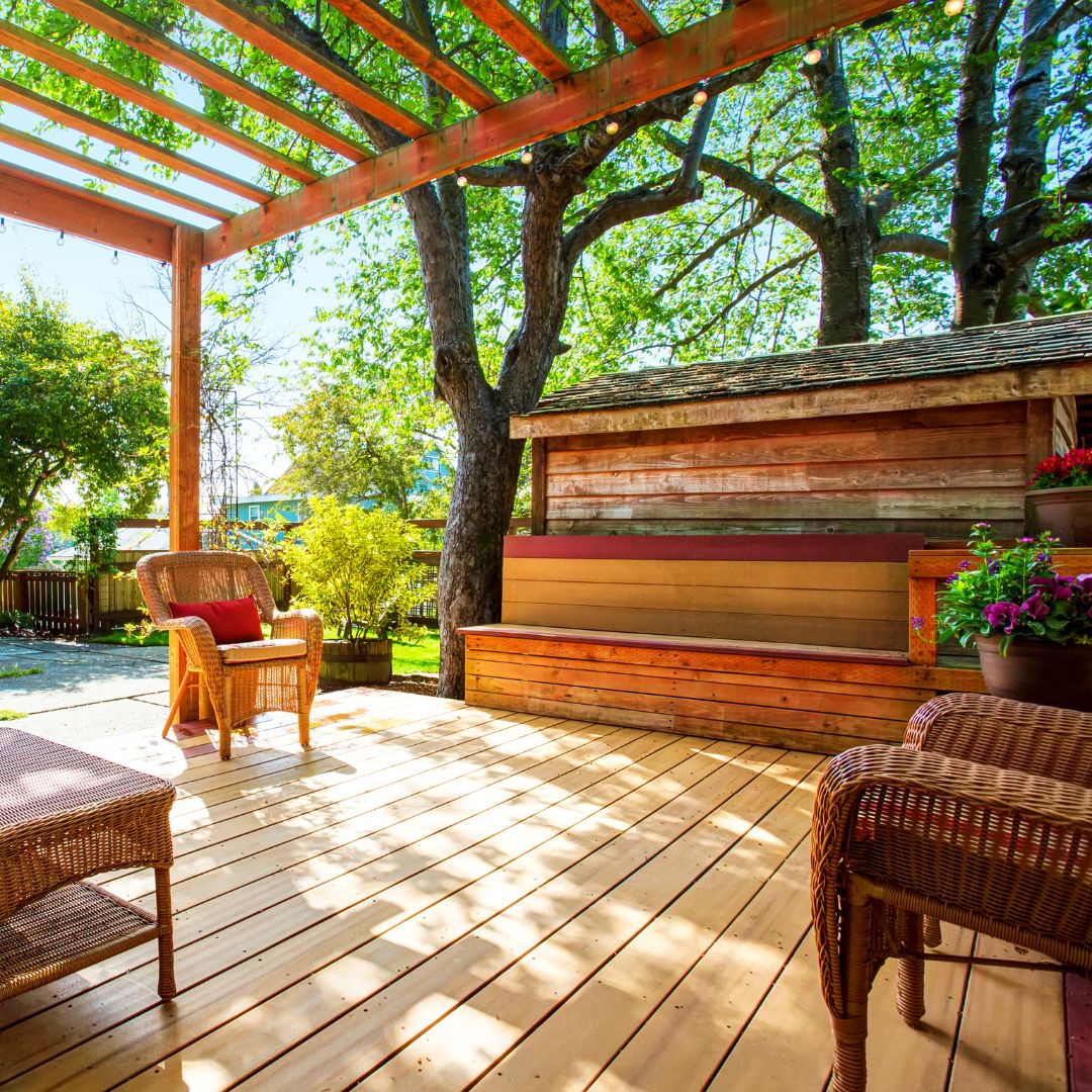 Custom pergola construction for residential outdoor living and shade