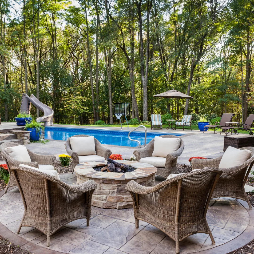 Concrete patios and walkways by BuiltWell Group