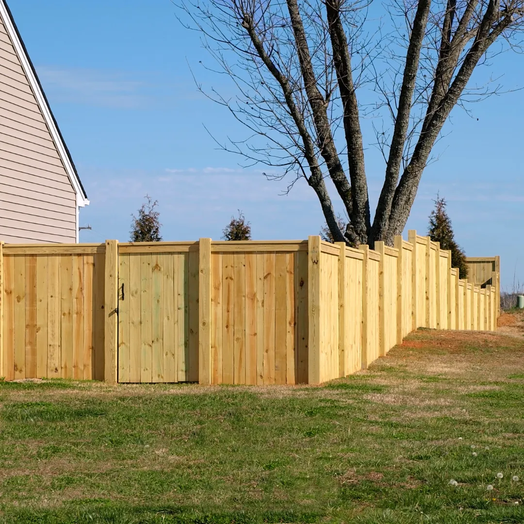 Completed residential fence installation by BuiltWell Group