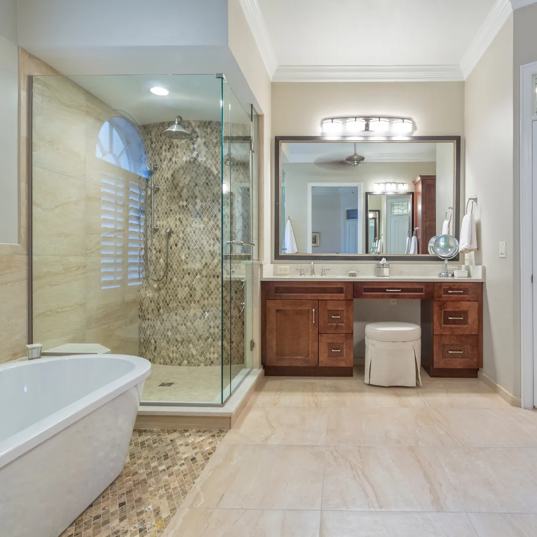 Bathroom remodeling services by BuiltWell Group