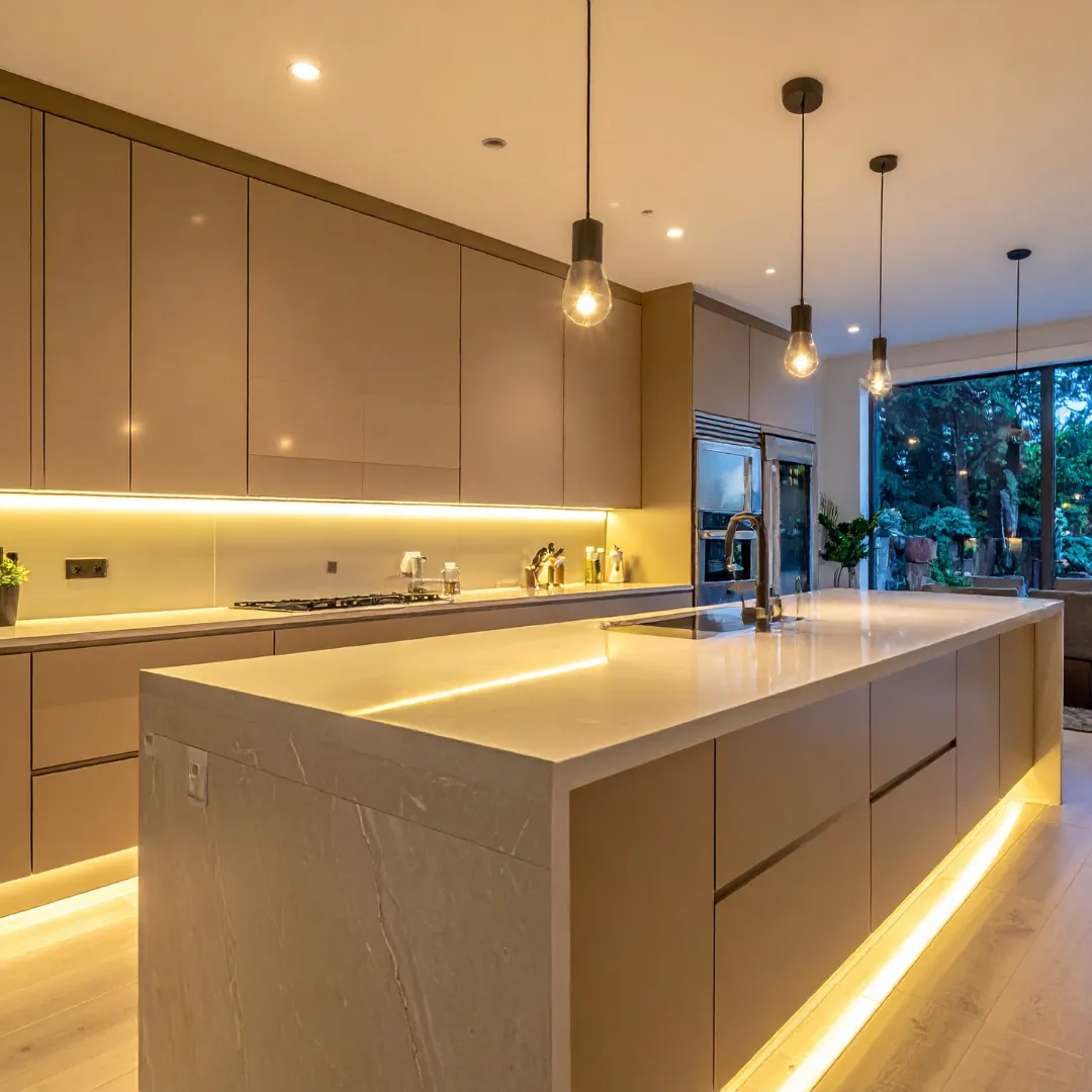Lighting and electrical upgrades for residential kitchen remodeling