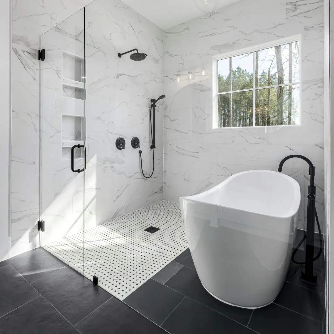 Fixture and plumbing upgrades for residential bathroom remodeling and improvements