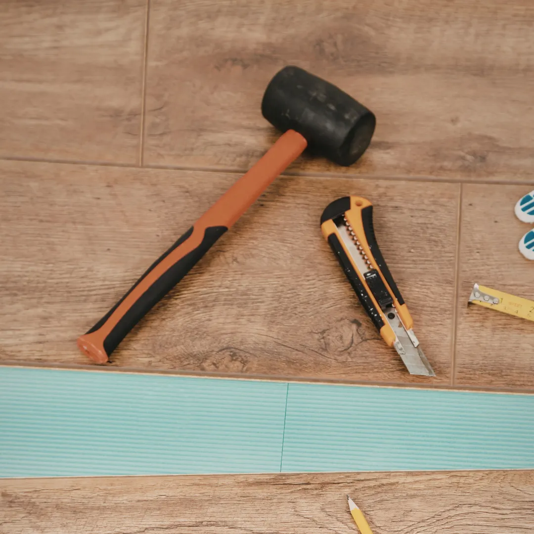 High-quality underlayment and adhesives used for residential flooring installation