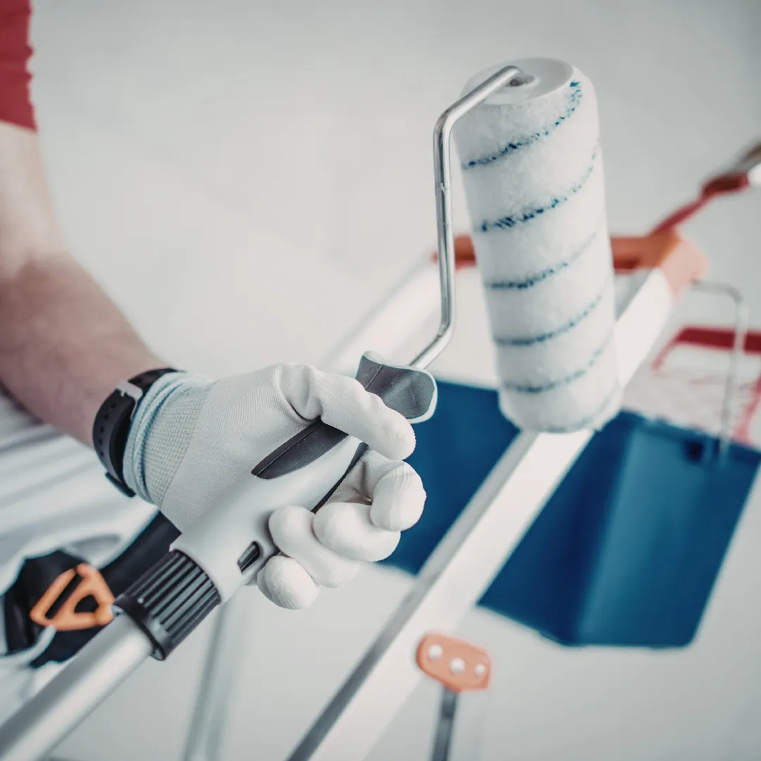 Professional tools and techniques used for residential interior painting