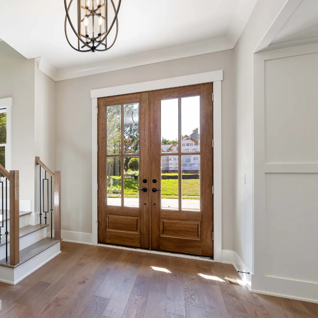 Trim doors and moldings painted for residential interior remodeling and upgrades