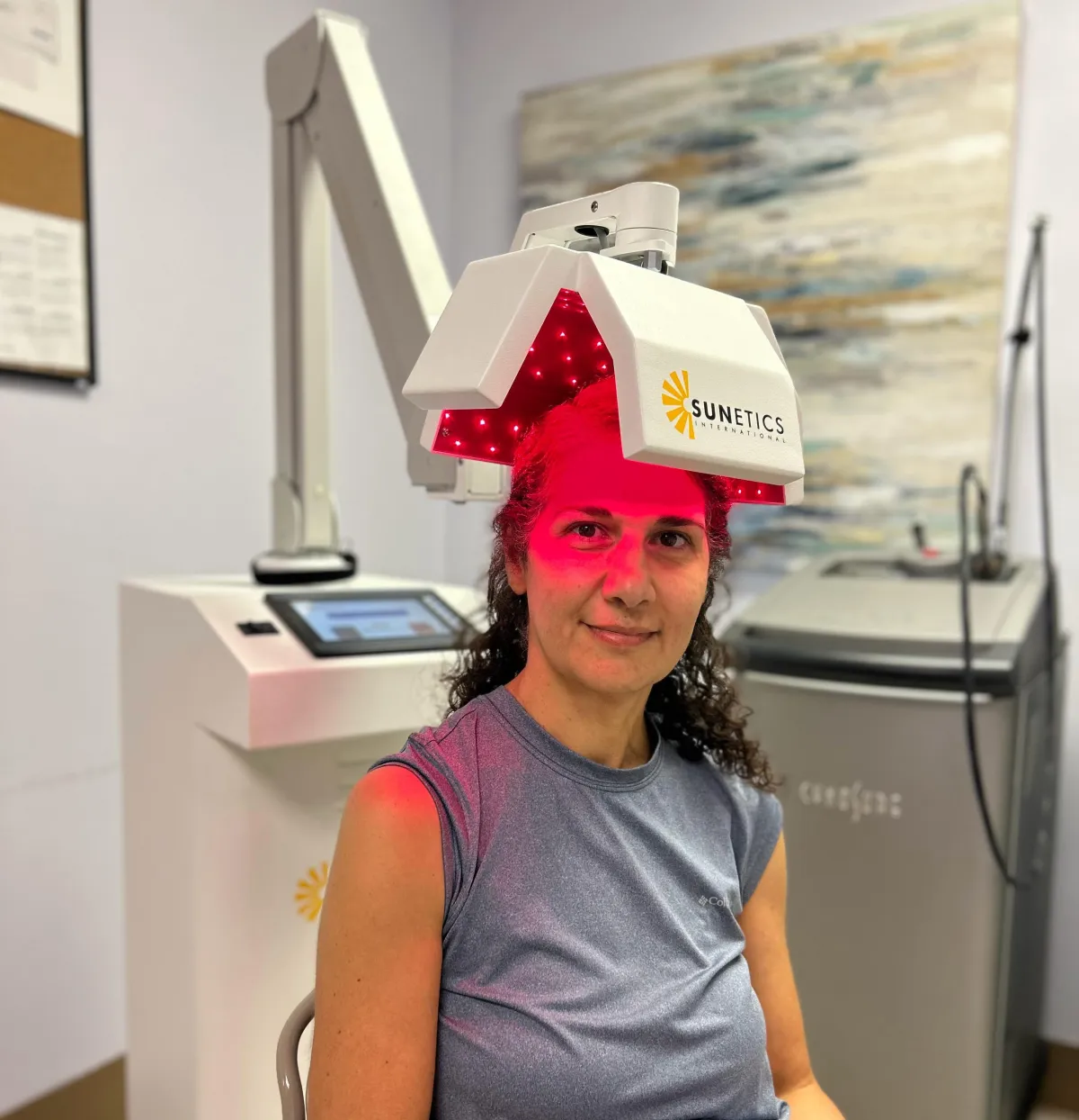 Photo of a patient under the laser
