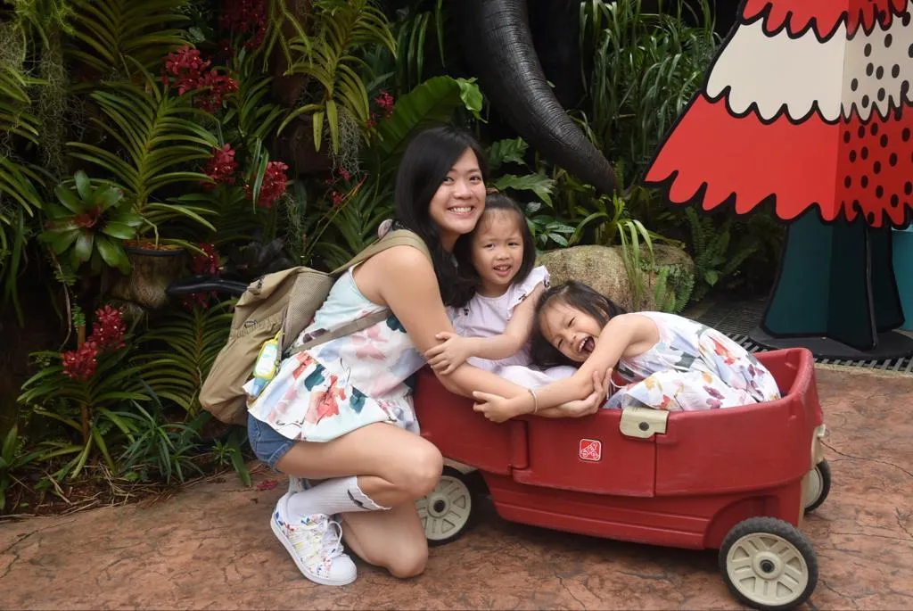 Founder of BreatheSafe Towel: Mom hugging two kids.