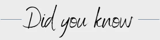 Did you know graphic