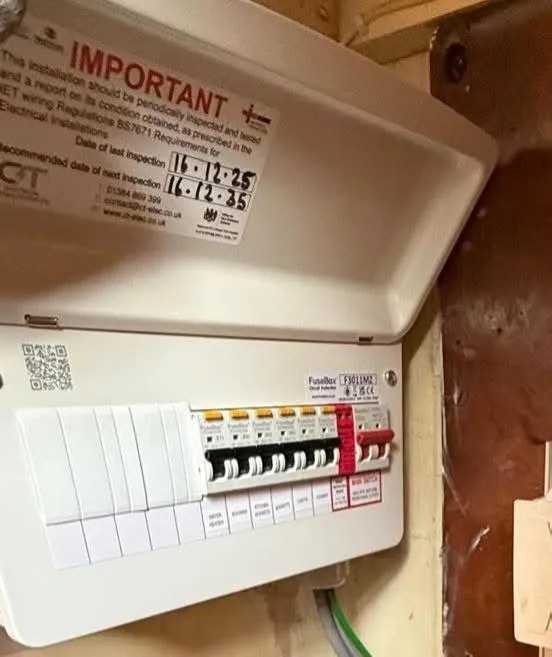 Domestic consumer unit with RCD protection — CT Electrical Installations Dudley