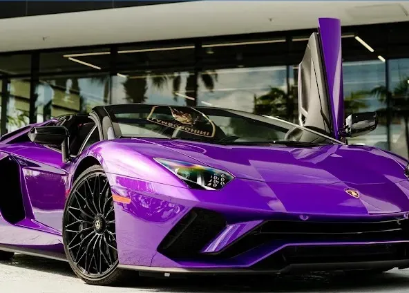purple lamorghini luxuria auto detailing online booking