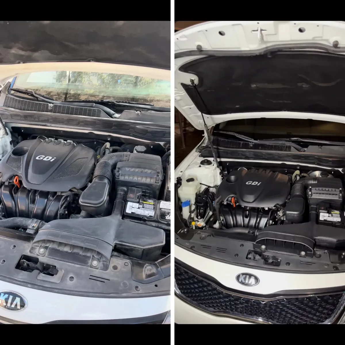 engine bay detail before and after pictures