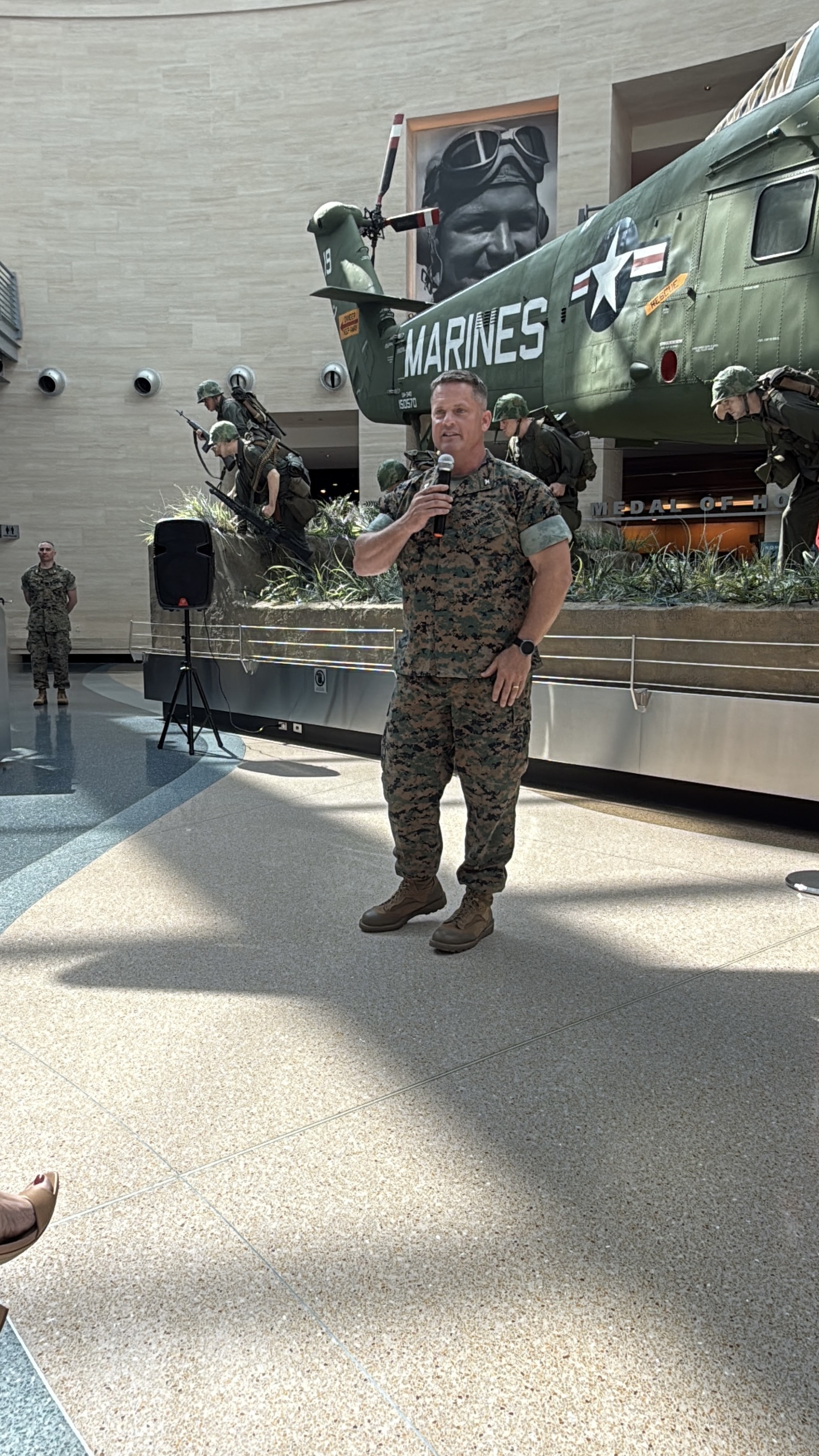 Colonel Garth Massey facilitating a corporate leadership workshop — interactive team training